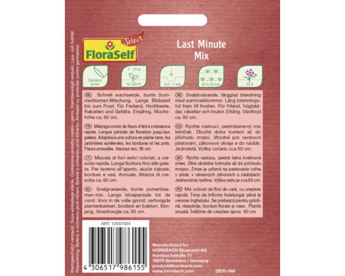FloraSelf Last Minute Mix Sommerblumensamenpackung