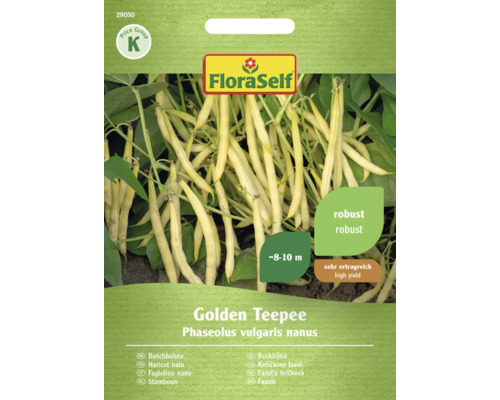 Buschbohnen Golden Teepee FloraSelf samenfestes Saatgut Gemüsesamen