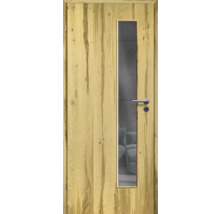 ZT Balkeneiche Furnier Aufrecht 73,5x198,5 DIN Links MODERN 07 Glas Graphit