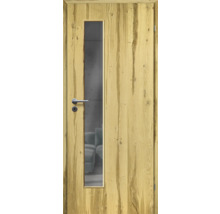 ZT Balkeneiche Furnier Aufrecht 86x198,5 DIN Rechts MODERN 07 Glas Graphit