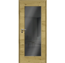 ZT Eiche Rustic Furnier Quer 73,5x198,5 DIN Rechts MODERN 08 Glas Dunkelgrau