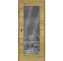 ZT Eiche Rustic Furnier Quer 86x198,5 DIN Rechts MODERN 08 Glas Graphit