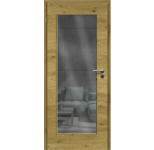 ZT Eiche Rustic Furnier Quer 98,5x198,5 DIN Links MODERN 08 Glas Graphit