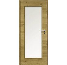 ZT Eiche Rustic Furnier Quer 98,5x198,5 DIN Links MODERN 08 Glas Satiniert