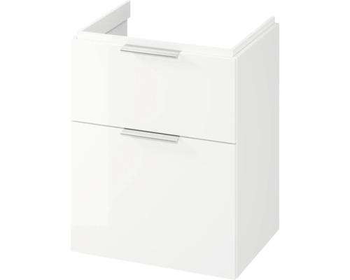 Waschtischunterschrank Cersanit CITY BxHxT 59,4 x 72 cm x 44,7 cm Frontfarbe weiß Unterschrank mit zwei Schubladen für Badezimmer