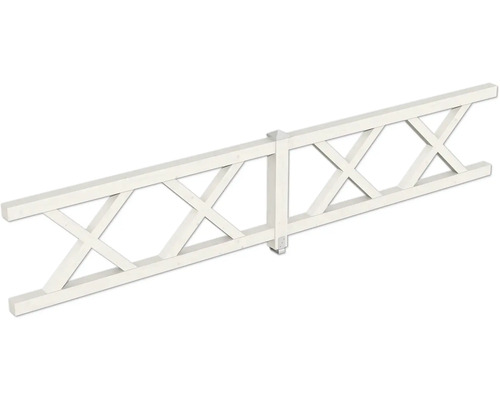 Brüstung Andreaskreuz SKAN HOLZ 4-Eck-Pavillon Gr.4 weiß