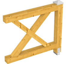 Holzbausatz mit diagonaler Verstrebung für den Außenbereich