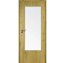 ZT Eiche Rustic Furnier Aufrecht 98,5x198,5 DIN Rechts MODERN 08 Glas Satiniert