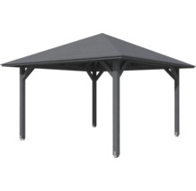 Quadratischer Pavillon mit Holzkonstruktion und Dach