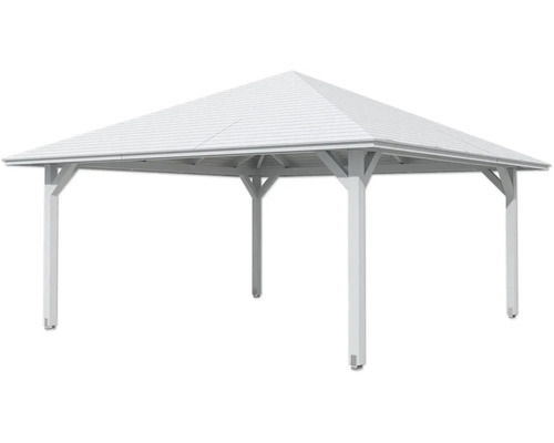 Freistehender Pavillon mit Holzrahmen und Dach