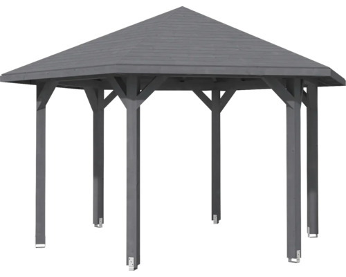 Holz Pavillon mit sechseckigem Dach