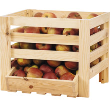 Holzkiste gefüllt mit Äpfeln für die Apfellagerung.