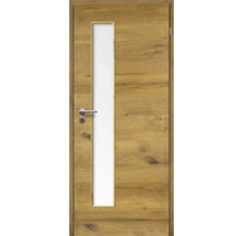 ZT Eiche Bronze Furnier Quer 73,5x198,5 DIN Rechts MODERN 07 Glas Satiniert