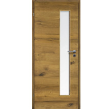 ZT Eiche Bronze Furnier Quer 98,5x198,5 DIN Links MODERN 07 Glas Satiniert