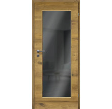 ZT Eiche Bronze Furnier Quer 98,5x198,5 DIN Rechts MODERN 08 Glas Dunkelgrau