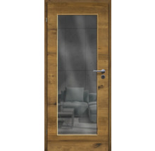 ZT Eiche Bronze Furnier Quer 73,5x198,5 DIN Links MODERN 08 Glas Graphit