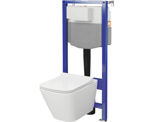 Vorwandelement mit wandhängendem WC und Spülkasten