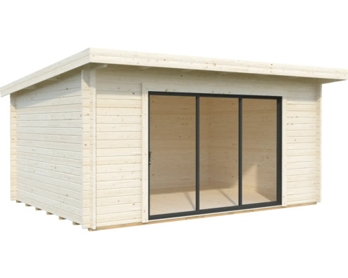 Gartenhaus aus Holz mit Schiebetür