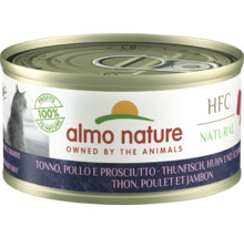 Almo Nature HFC Natural Katzenfutter mit Thunfisch, Huhn und Schinken in Dose