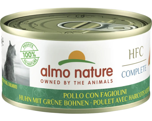 Katzenfutter nass Almo HFC Complete Huhn mit grünen Bohnen 70 g