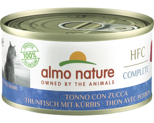 Katzenfutter nass Almo HFC Complete Thunfisch, Kürbis 70 g