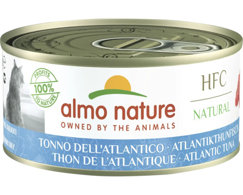 Katzenfutter nass Almo HFC natural Atlantik-Thunfisch 150 g Almo Nature Katzenfutter Atlantiktunfisch Dose
