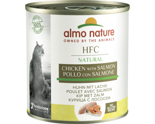 Katzenfutter nass Almo HFC natural Huhn mit Lachs 280 g Almo Nature Katzenfutter Dose mit Huhn und Lachs