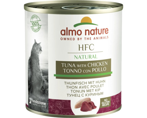 Katzenfutter nass Almo HFC natural Thunfischfisch, Huhn 280 g