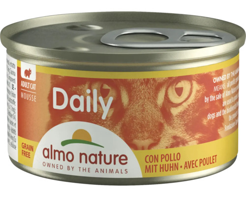 Katzenfutter nass Almo Daily Mousse Huhn 85 g