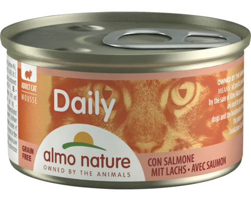 Katzenfutter nass Almo Daily Mousse Lachs 85 g