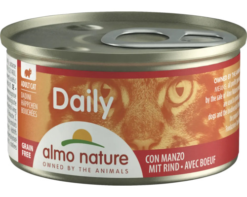 Katzenfutter nass Almo Daily Häppchen Rind 85 g