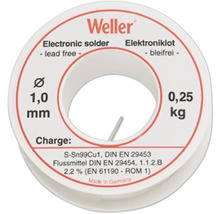 Weller Elektroniklot bleifrei, Durchmesser 1,0 mm, 0,25 kg