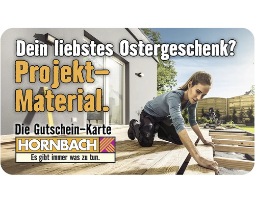 Hornbach Gutschein-Karte Aktion für Baumaterialien im Außenbereich