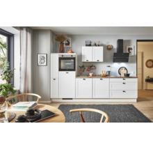PICCANTE Plus Küchenzeile mit Geräten Bella 280 cm weiß matt vormontiert Variante links 4067368013772