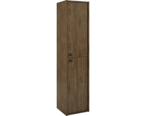 Jungborn Hochschrank PRIMUS BxHxT 1550 x 350 mm x 350 mm Frontfarbe nussbaum Hoher Holzschrank mit zwei Türen und Griffen