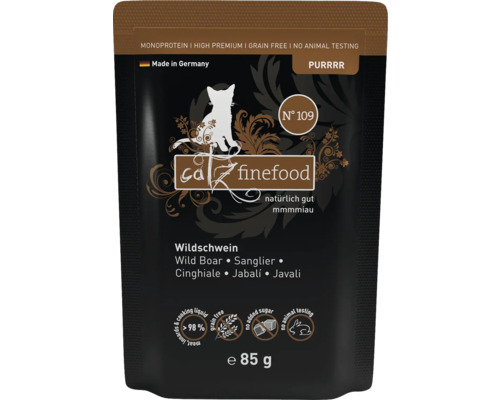 Katzenfutter nass catz finefood Purrrr No.109 Wildschwein 85 g