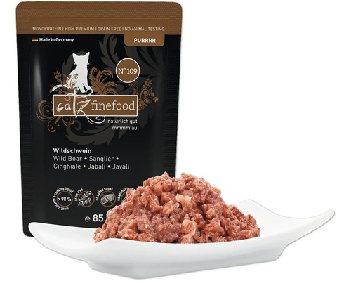 Catz Finefood Katzenfutter Wildschwein im 85 Gramm Beutel