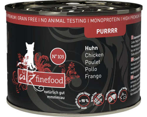 Katzenfutter nass catz finefood Purrrr No.103 Huhn 200 g