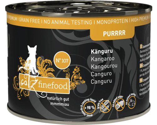 Katzenfutter nass catz finefood Purrrr No.107 Känguru 200 g