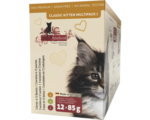 Catz finefood Classic Kitten Multipack I Katzenfutter, 12 mal 85 Gramm