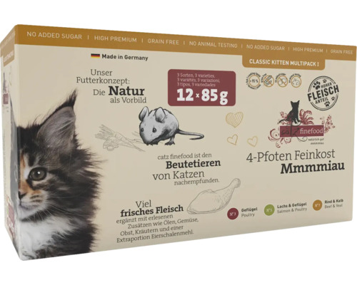 Catz Finefood Kitten Multipack mit 12 Beuteln Katzenfutter