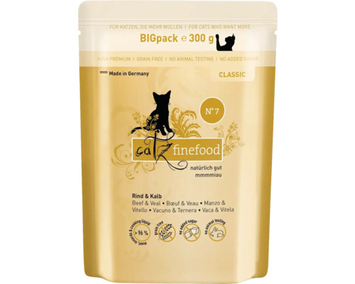 Katzenfutter nass catz finefood No.07 Rind & Kalb 300 g