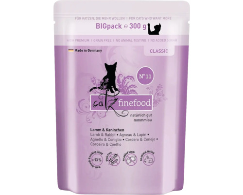 Katzenfutter nass catz finefood No.11 Lamm & Kaninchen 300 g