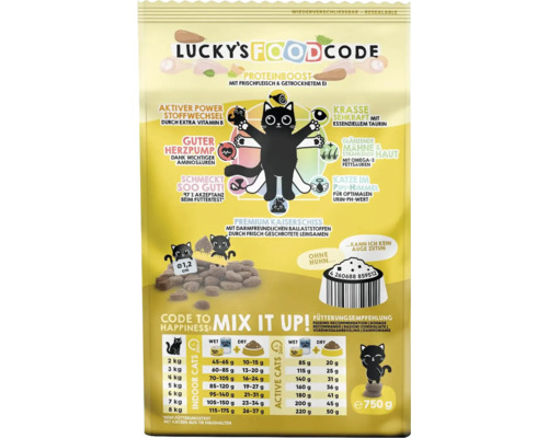 Lucky''s Foodcode Katzennahrung, Alleinfuttermittel für Katzen