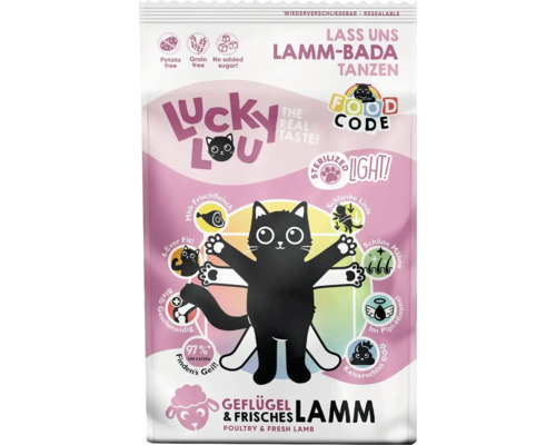 Katzenfutter trocken LuckyLou Geflügel & frisches Lamm "Lass uns Lamm-Bada tanzen" Adult 750 g