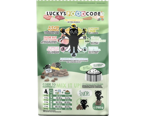 Verpackung Katzenfutter für ältere Katzen