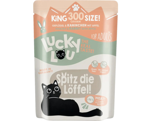 Katzenfutter nass Lucky Lou Lifestage Adult Gefl.&Kaninchen 300 g