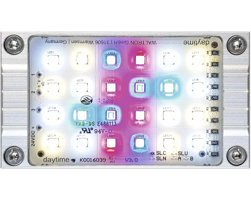 Aquariumbeleuchtung Daytime Pro-Modul SunLike Color LED 7,5 W Süßwasser 6.000 – 7.000 K + Green + Blue + Red Vollspektrum Weißlicht SMD-LED mit einer Chip-Effizienz von bis zu 140 Lumen/Watt 