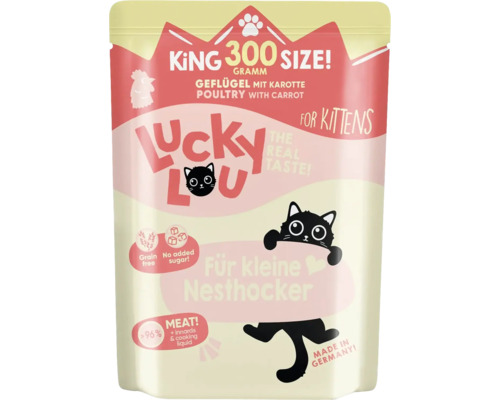 Katzenfutter nass Lucky Lou Lifestage Kitten Geflügel 300 g