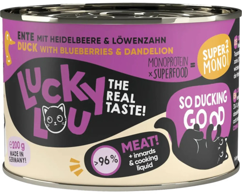 Katzenfutter nass Lucky Lou SuperMono² Ente 200 g